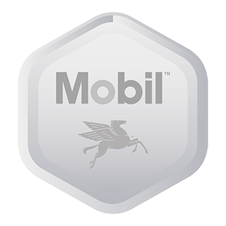 Mobil logo and Pegasus logo.